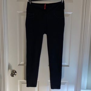 Spanx by Sara Blakely Jeanish Jeggings Black Sz L